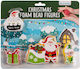Out of the Blue Foam Putty Snowman Christmas Accessories Blue 4 Pieces Foam Putty Santa