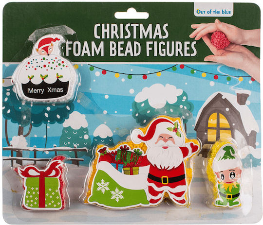 Out of the Blue Foam Putty Snowman Christmas Accessories Blue 4 Pieces Foam Putty Santa
