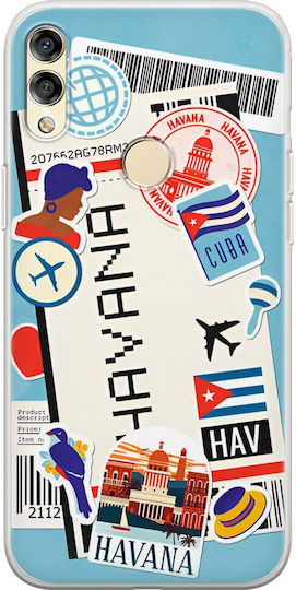 Ticket To Havana Huawei Back Cover Silicone Multicolour (Honor 8X)