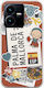 Ticket To Palma De Mallorca Back Cover Silicone Multicolour (Vivo Y22S / Y35)