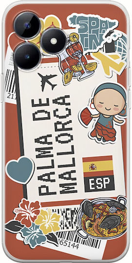 Ticket To Palma De Mallorca Back Cover Silicone Multicolour (Realme C51)