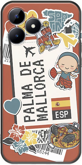 Ticket To Palma De Mallorca Back Cover Σιλικόνης Πολύχρωμο (Realme C53)