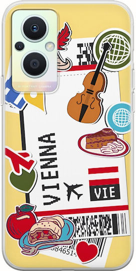 Ticket To Vienna Задна корица Силикон Многоцветен (Oppo Reno7 Lite)