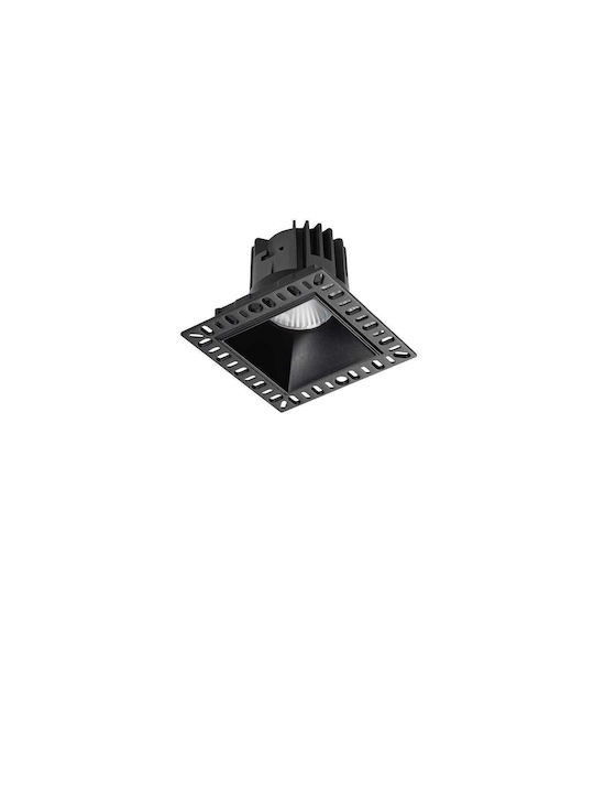 Ideal Lux Game Trimless Rectangle Metallic Recessed Spot with Integrated LED and Warm White Light White 10x7.7cm. 1pcs