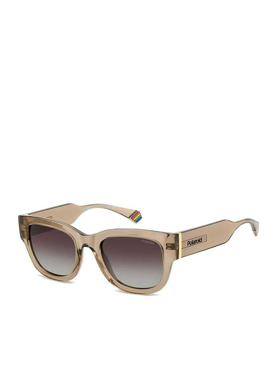 Polaroid Unisex Sunglasses with Beige Plastic F...