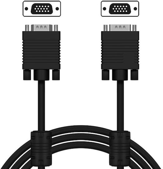 Blow Кабел VGA мъжки - VGA мъжки Черен 1.8м (57972)