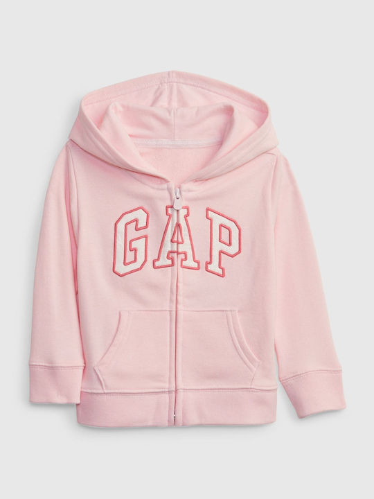 GAP Kids Sweatshirt Cardigan with Hood Pink