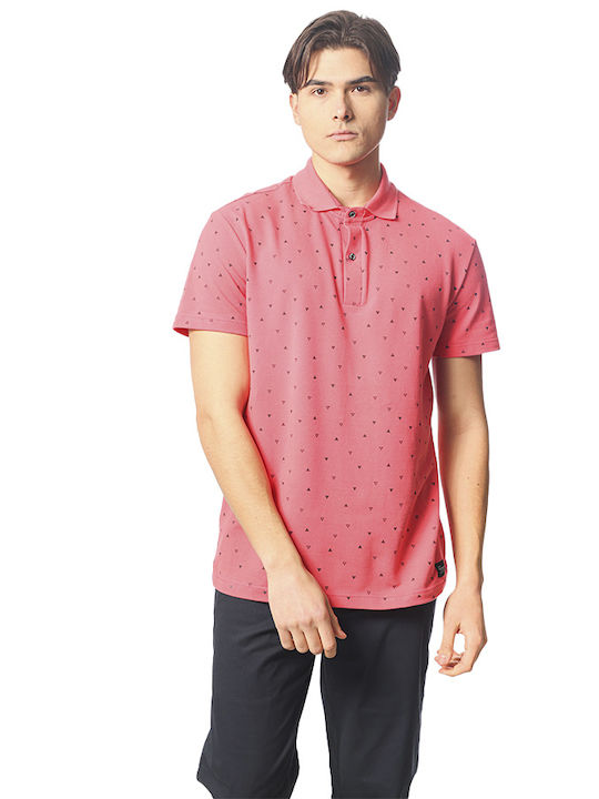 Paco & Co Men's Short Sleeve Blouse Polo Pink