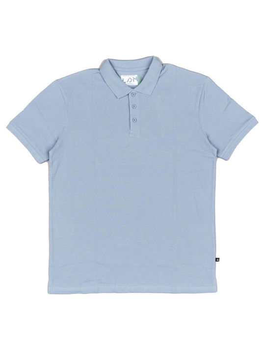 Losan Men's Short Sleeve Blouse Polo Light Blue