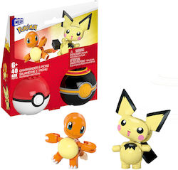 Mega Bloks Plastic Building Blocks Charmander & Pichu for 6+ years 40pcs