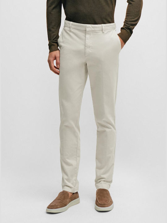 Hugo Boss Men's Trousers Chino in Slim Fit White