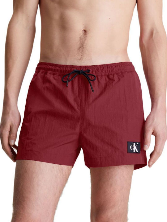 Calvin Klein Bărbați Înot Șorturi Burgundy