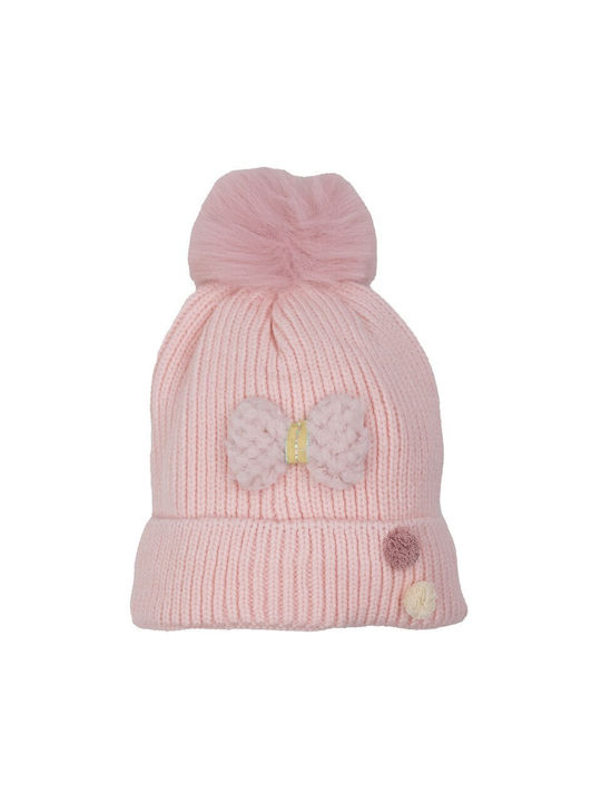 Papillon Kids Kids Beanie Knitted Pink for Newborn