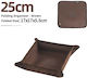 Portable Foldable Storage Tray Outdoor Camping Accessories Brown