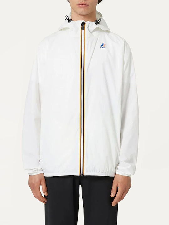 K-Way Le Vrai 3.0 Claude Men's Winter Jacket Waterproof and Windproof White