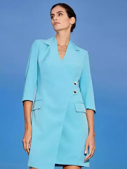Mini Hemdkleid Türkis