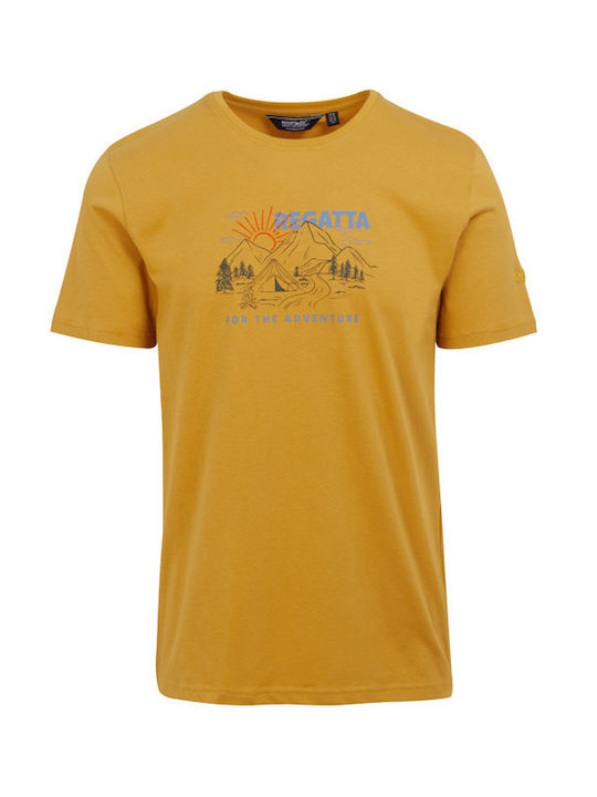 Regatta Ανδρικό T-shirt Κοντομάνικο Κίτρινο