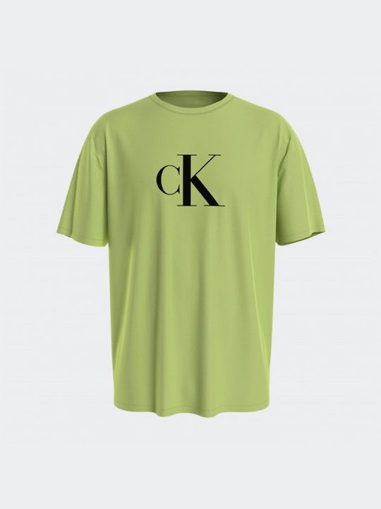 Calvin Klein T-shirt Bărbătesc cu Mânecă Scurtă Verde