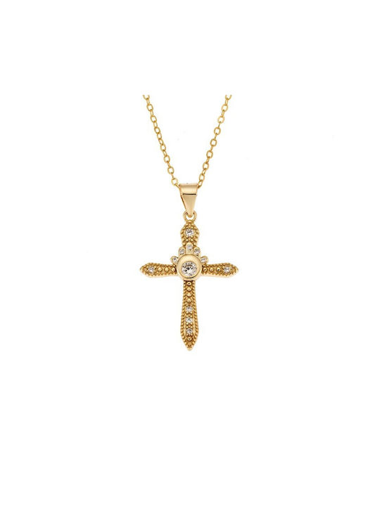 Senza Cross from Gold Plated Silver