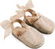 Babywalker Pantofi De Botez Din Piele Espadrile Ecru