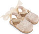 Babywalker Espadrile de botez din material text...