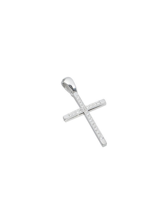 Women's White Gold Cross 14K