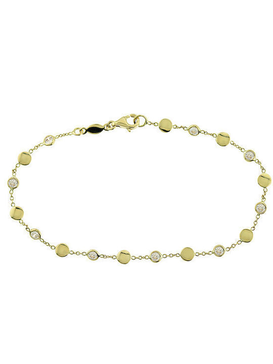 SAVVIDIS bracelet in 14K gold with cubic zirconia