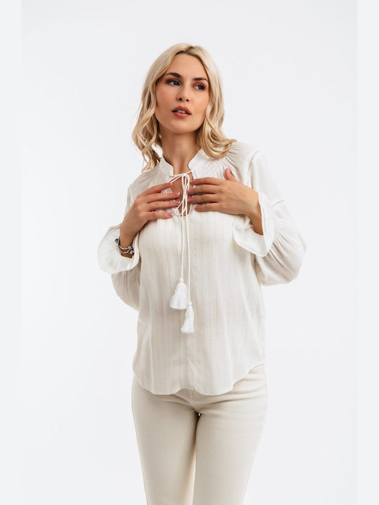 Freestyle Women's Blouse Long Sleeve White