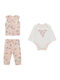 Guess Baby Bodysuit Set with Pants Pink