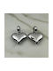 Silver earrings Big Heart