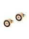 Gold plated earrings with black eye