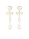 boho luxe single pearl earrings