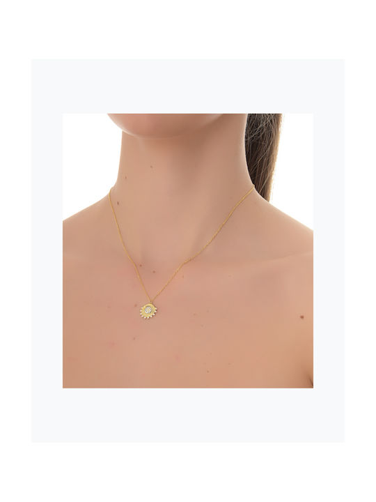 Women's Gold Plated Necklace Sun GNS839