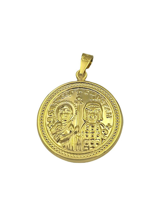 9K Gold amulet Constantine 15mm