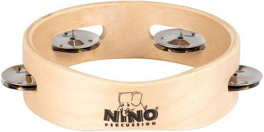 Nino Percussion Nino Nτέφι 6'' Brown Wooden Hand Tambourine
