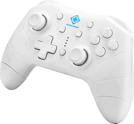 Deltaco GAM-103-W Ασύρματο Gamepad για Switch / PC / Android Λευκό