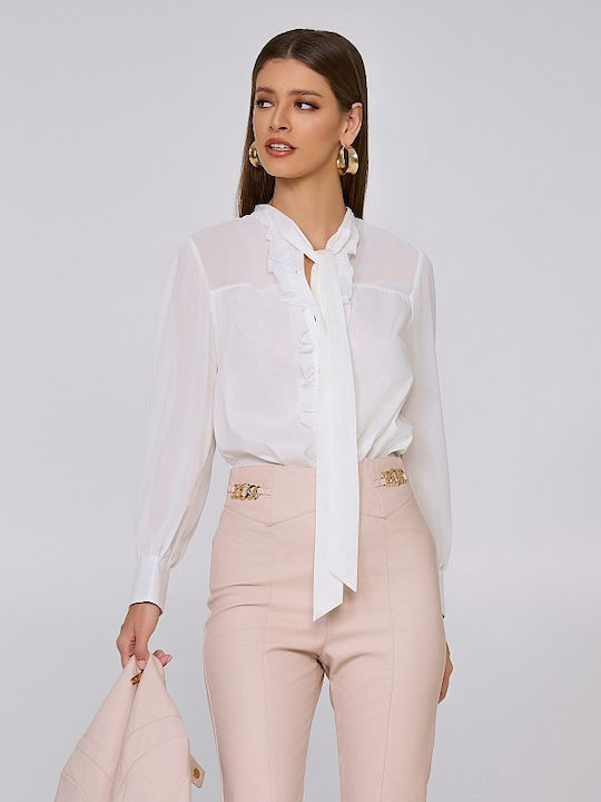 Lynne Women's Long Sleeve Shirt White