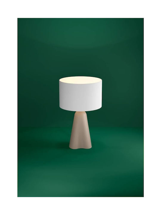 Eglo Ceramic Table Lamp for Socket E27 with Beige Shade and Base