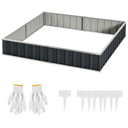 Outsunny Παρτέρι Περίφραξης από Ατσάλι Γκρι 845-644CG Outsunny Παρτέρι Περίφραξης από Ατσάλι Γκρι 845-644CG