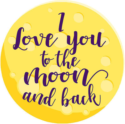 I Love You To Moon Back Πετσέτα Microfiber