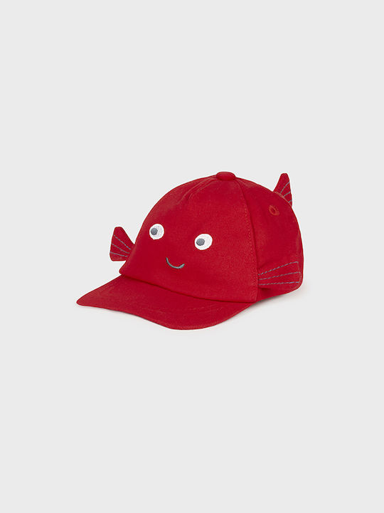 Mayoral Kids' Hat Jockey Fabric Red