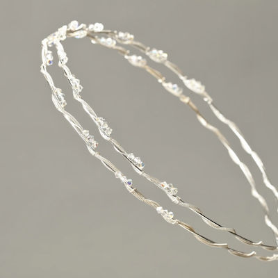 Handmade Silver Plated Wedding Crowns Πλεκτά