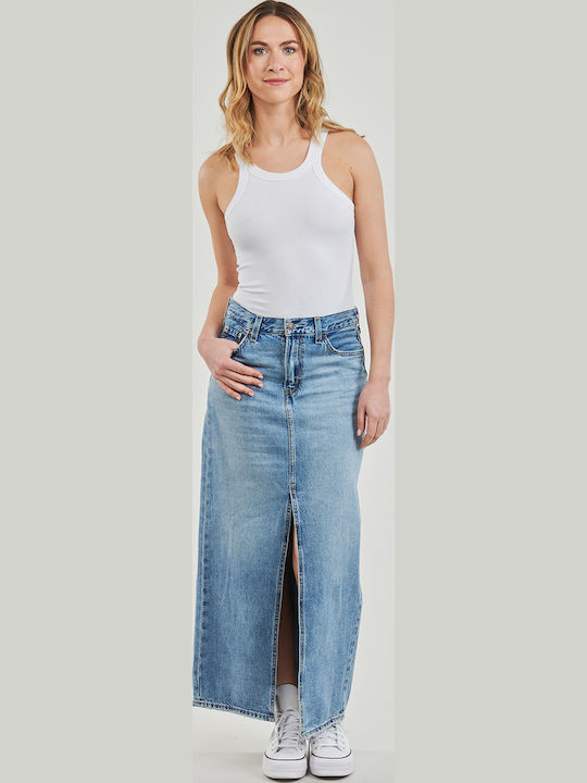 Levi's Τζιν Mini Φούστα Μπλε Ανοιχτό