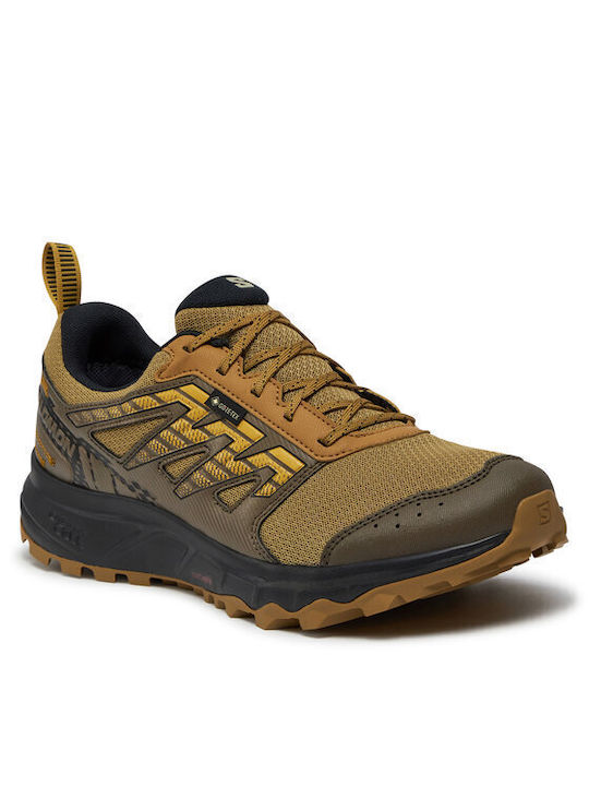 Salomon Wander Gore-tex Bărbați Pantofi sport Τrail Impermeabile cu Membrană Gore-Tex Antique Bronze / Canteen / Southern Moss