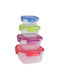 Homeplus Lunchbox Kunststoff Mehrfarbig 275ml 4Stück