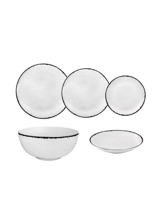Oriana Ferelli White Porcelain Dinnerware Set 20pcs