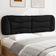 vidaXL Fabric Bed Headboard Cushion Black 180x48cm