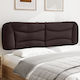 vidaXL Fabric Bed Headboard Cushion Dark Brown ...