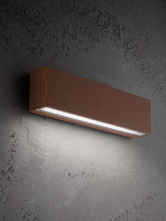 Zafferano Επιτοίχιο Εξωτερικό Φωτιστικό LED IP65 4W με Θερμό Λευκό Φως 4.5x18x3εκ.