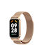 Milanese Protective Frame Λουράκι Ανοξείδωτο Ατσάλι Ροζ Χρυσό (Xiaomi Smart Band 8 Active)